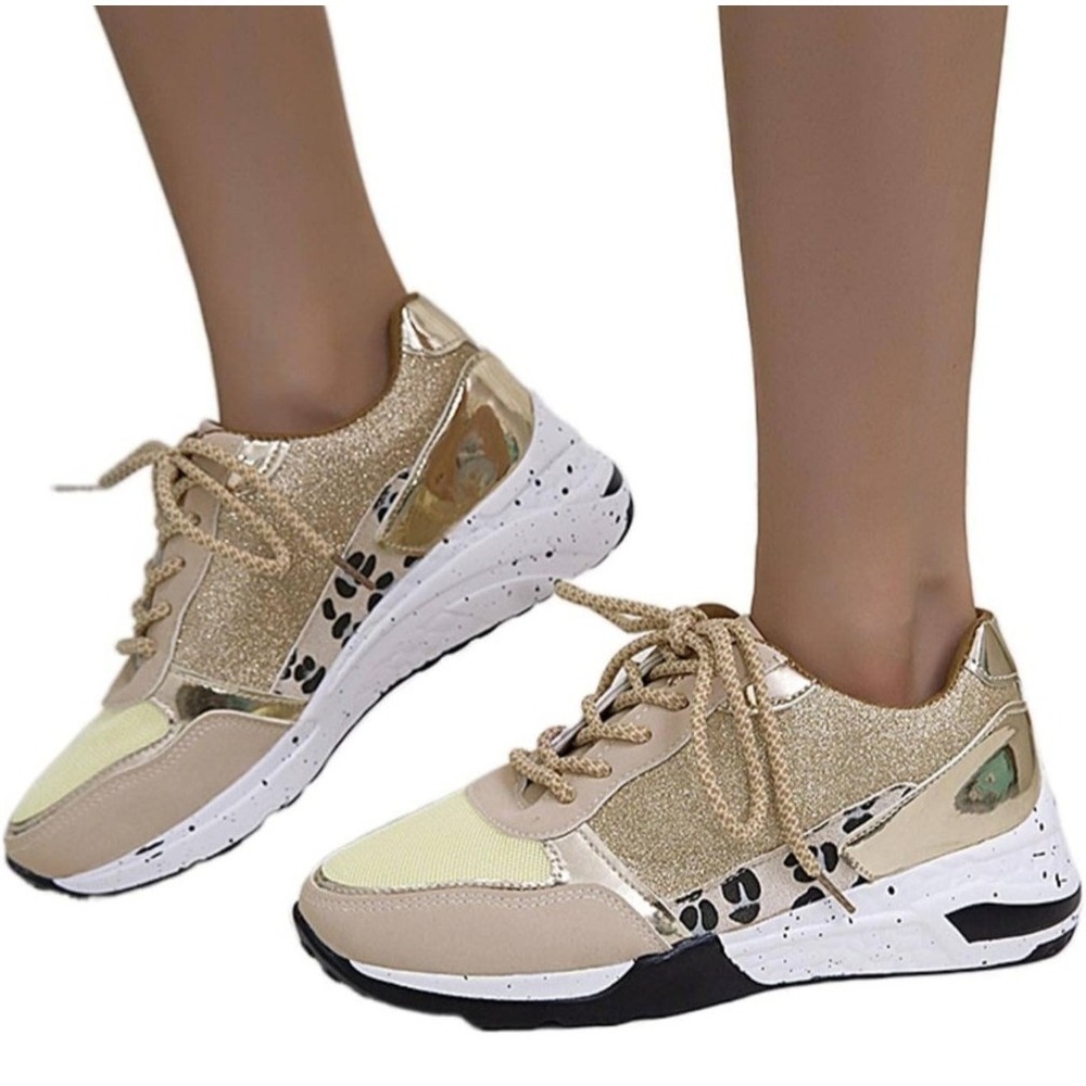 Women's Fashion trend sequined sneakers size 8.5